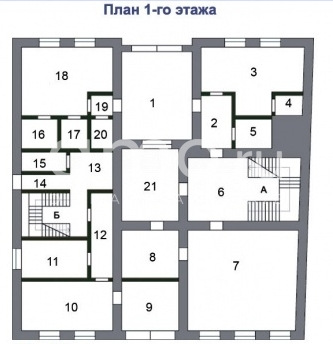 Планировка офиса 256-800 м², 1 этаж, Особняк «г Москва, Мира пр-т, 20, стр. 2»